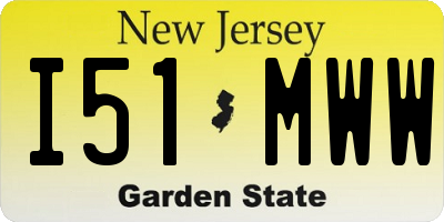 NJ license plate I51MWW