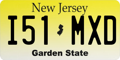 NJ license plate I51MXD