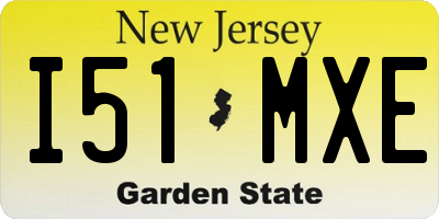 NJ license plate I51MXE