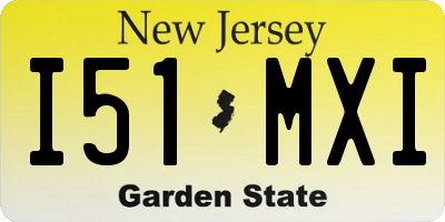 NJ license plate I51MXI