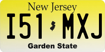 NJ license plate I51MXJ