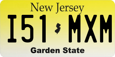 NJ license plate I51MXM