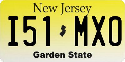 NJ license plate I51MXO
