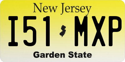NJ license plate I51MXP