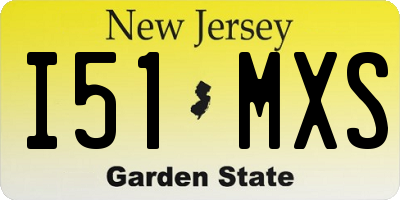 NJ license plate I51MXS