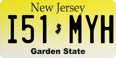 NJ license plate I51MYH