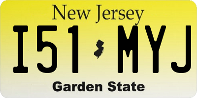 NJ license plate I51MYJ
