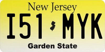NJ license plate I51MYK