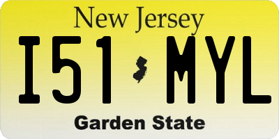 NJ license plate I51MYL