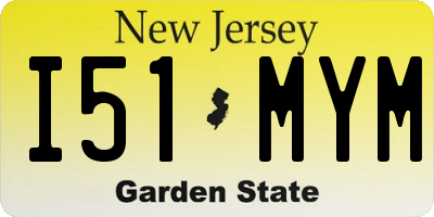 NJ license plate I51MYM