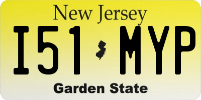 NJ license plate I51MYP