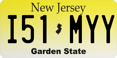 NJ license plate I51MYY