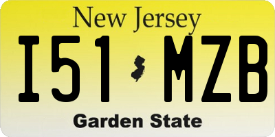 NJ license plate I51MZB