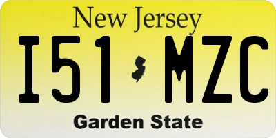 NJ license plate I51MZC