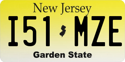 NJ license plate I51MZE