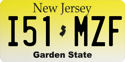 NJ license plate I51MZF