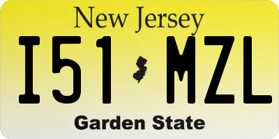 NJ license plate I51MZL