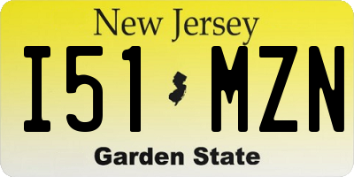 NJ license plate I51MZN