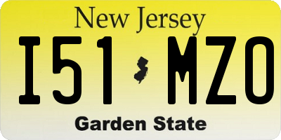 NJ license plate I51MZO