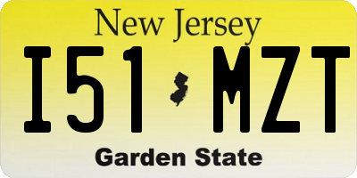NJ license plate I51MZT