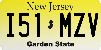 NJ license plate I51MZV