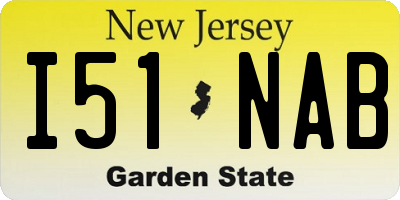 NJ license plate I51NAB