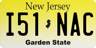 NJ license plate I51NAC