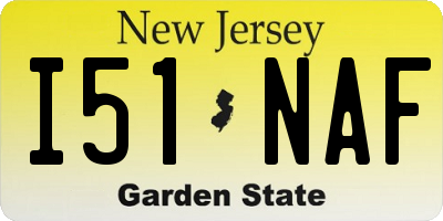 NJ license plate I51NAF