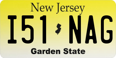 NJ license plate I51NAG