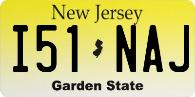 NJ license plate I51NAJ