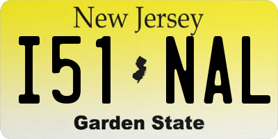 NJ license plate I51NAL