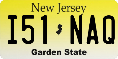 NJ license plate I51NAQ