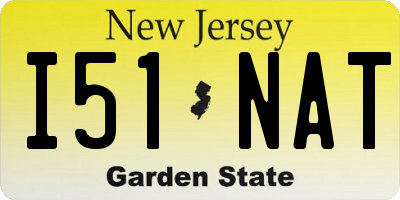 NJ license plate I51NAT