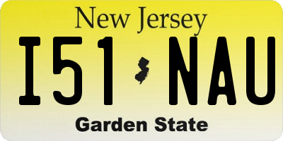 NJ license plate I51NAU
