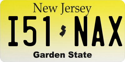 NJ license plate I51NAX