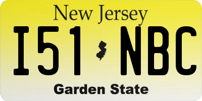 NJ license plate I51NBC