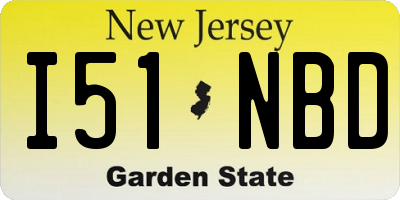NJ license plate I51NBD