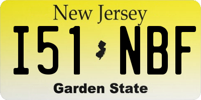 NJ license plate I51NBF
