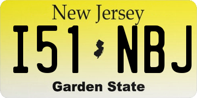 NJ license plate I51NBJ