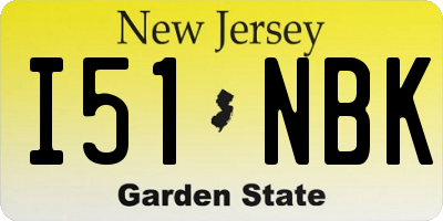 NJ license plate I51NBK