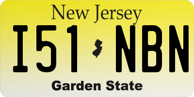 NJ license plate I51NBN