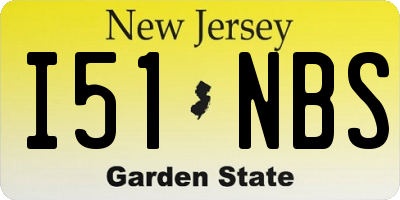 NJ license plate I51NBS