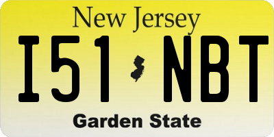 NJ license plate I51NBT