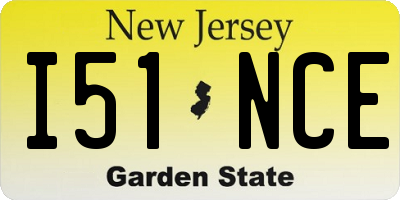 NJ license plate I51NCE