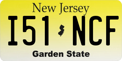 NJ license plate I51NCF