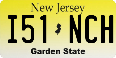 NJ license plate I51NCH