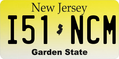 NJ license plate I51NCM