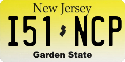 NJ license plate I51NCP