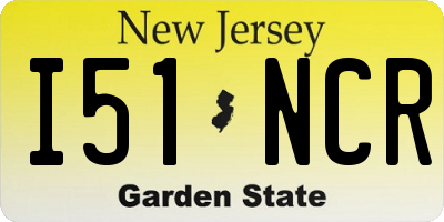 NJ license plate I51NCR