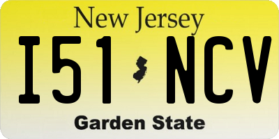 NJ license plate I51NCV